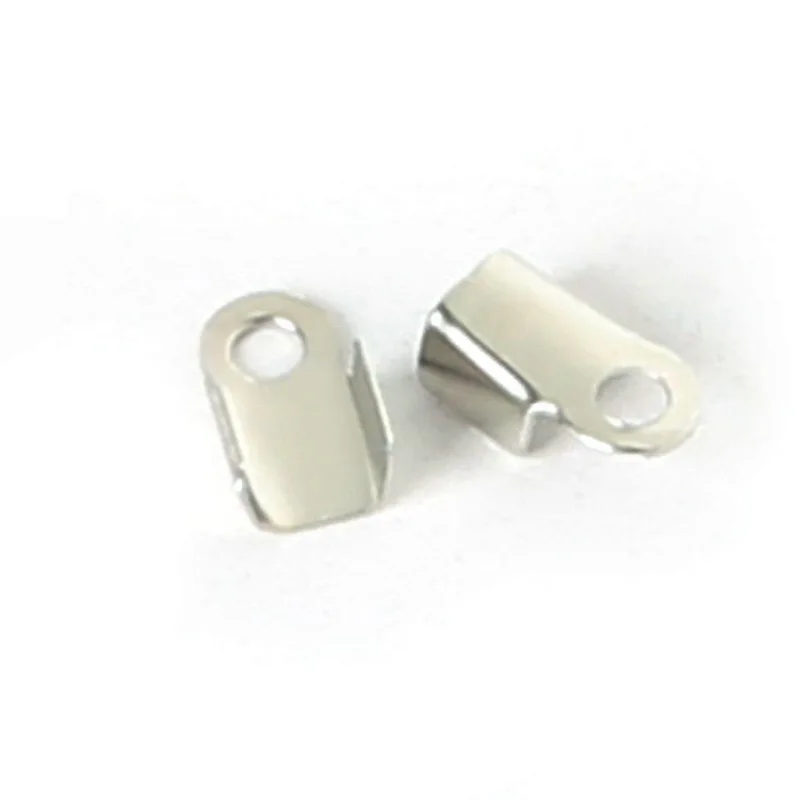 Обжимные наконечники для ожерелий 1000 шт./лот золотистого и родиевого цвета