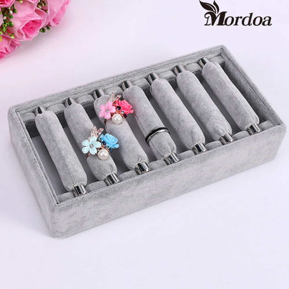 2016 новинка модные украшения демонстрация вельветовые слоты палец кольцо лоток