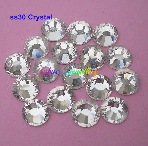 Бесплатная доставка! 288 шт./лот/партия ss30 (6 5 мм 6 3) Crystal/Clear Flat Back Nail Art Non Hotfix