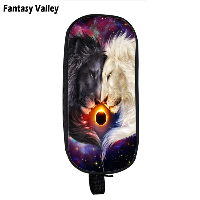 Крутой Galaxy Lion Wolf кошелек для девочек, пенал, Детская сумка на подарок, детский чехол, школьные принадлежности для мальчиков и девочек, чехлы для макияжа - Цвет: qbbxchuangyi18