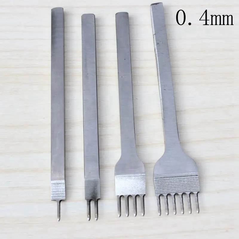 4 pcs 4mm 4 шт./компл. 3/4/5/6 мм кожаное ремесло набор дыроколы для шнуровки для сшивания инструмент Мужская прошитая вручную обувь с высоким уровнем gradewhite Сталь - Тип лезвия: 4 pcs 4mm