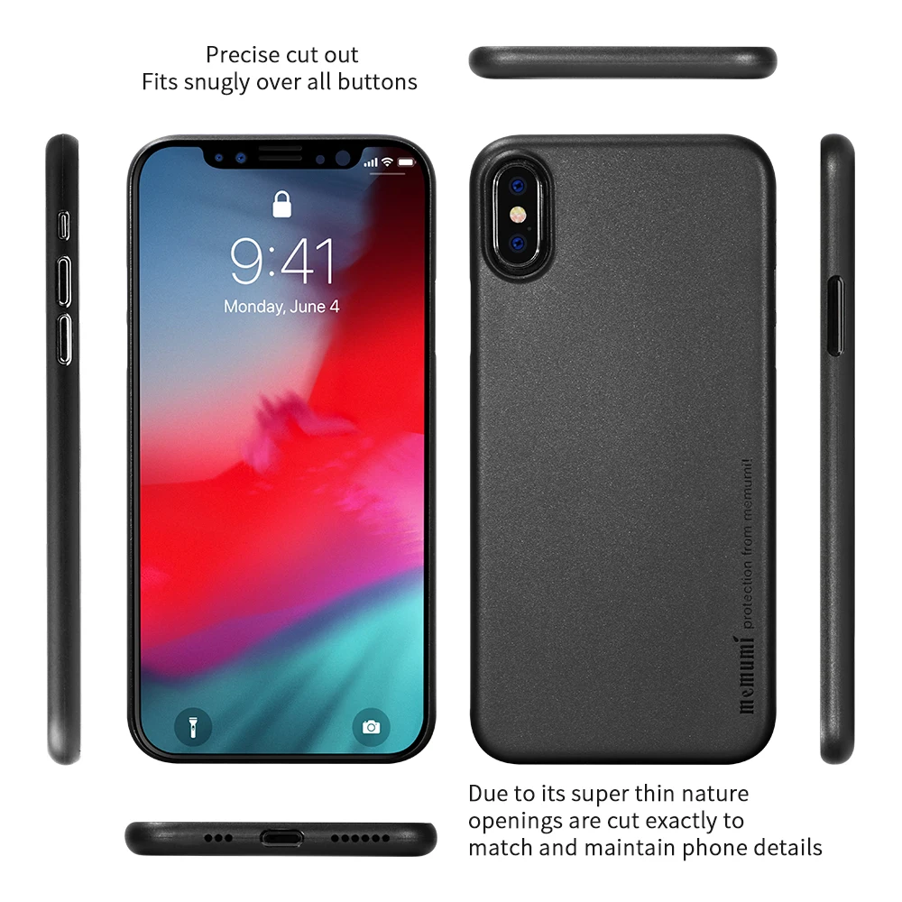 memumi slim case for iphone xs 5 8 2018 ultra thin 0 3 mm pp matte finish for iphone xs slim phone case anti fingerprints free global shipping