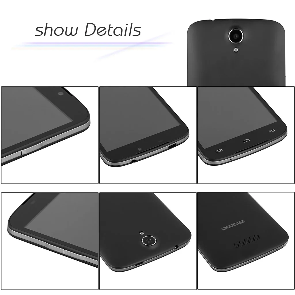 DOOGEE X6 5.5'' IPS 3G Smartphone Android 5.1 MT6580 Quad Core 1.3GHz Mobile Phone 1GB RAM 8GB ROM OTA GPS Cell Phones | Мобильные
