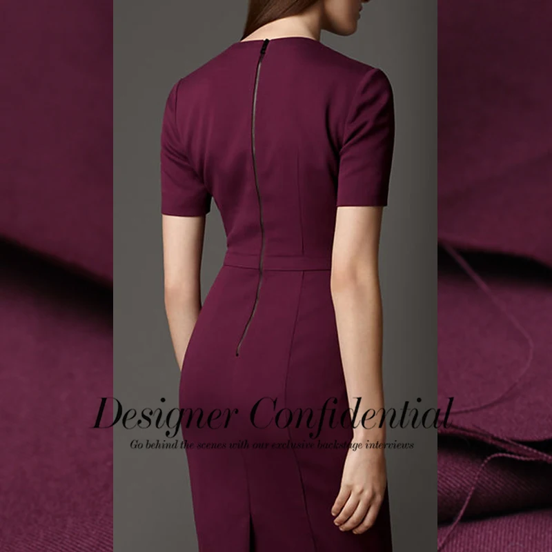 

Hu Hu cloth shop / purple red elastic cotton / trousers / / vertical /1.4 m wide /35 yuan / M