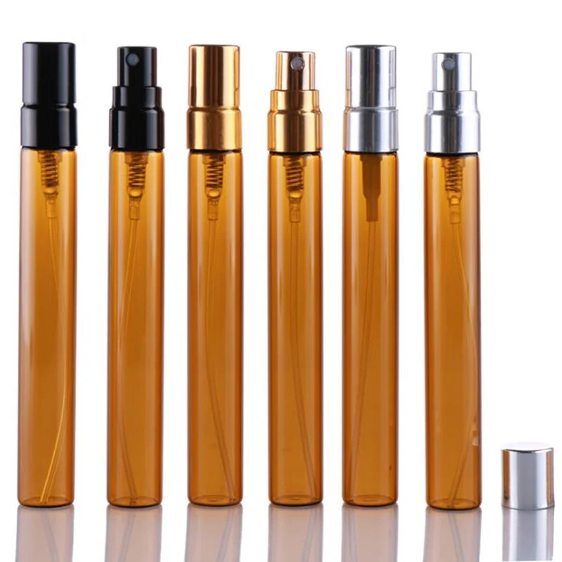 10ML amber Plastic Spray bottle Emtpy Perfume Refillable brown F20172697 | Красота и здоровье