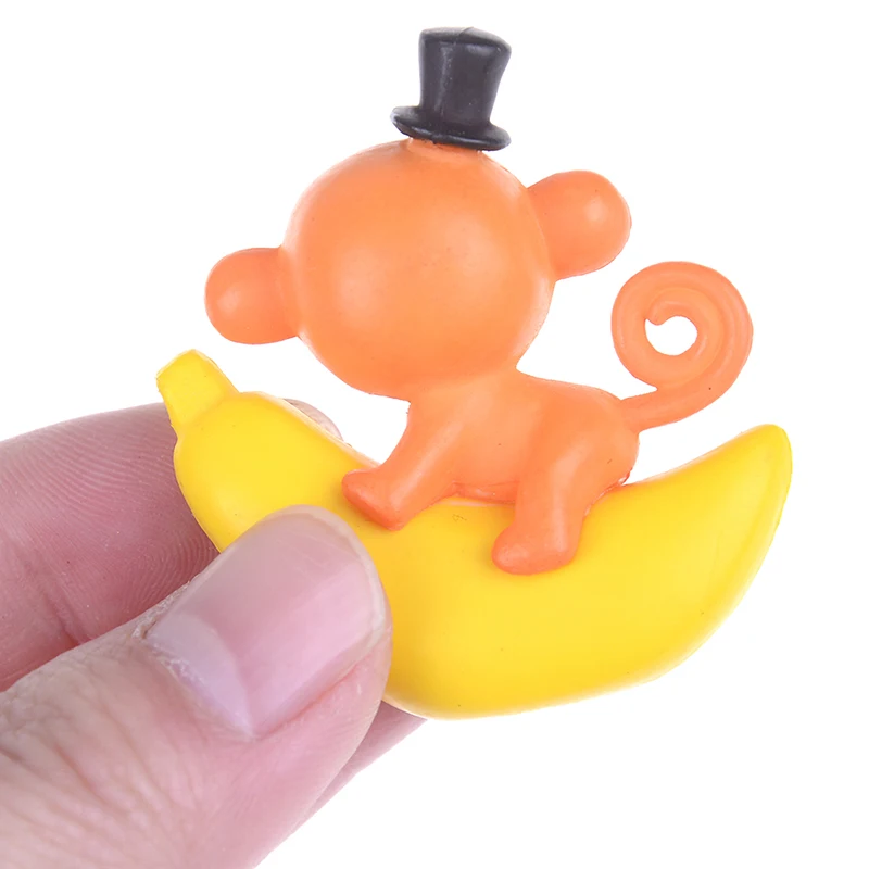 Фигурка банана обезьяны из смолы украшение для торта Моха миниатюрные фигурки