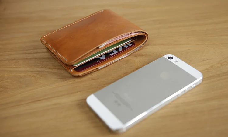 LAN натуральная кожа мужской ручной работы короткий кошелек из телячьей кожи