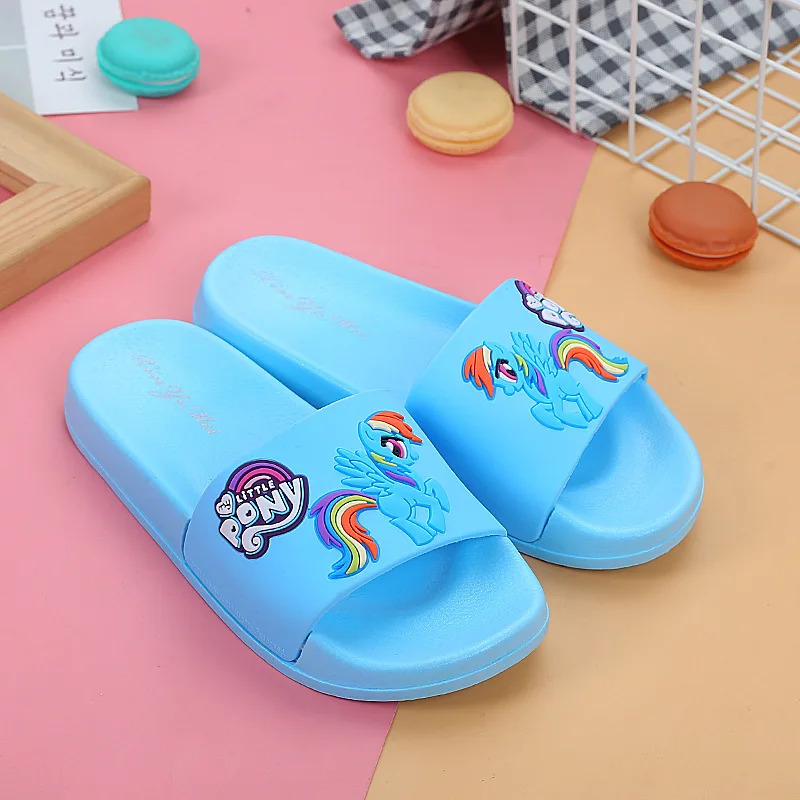 Милые летние шлепанцы для девочек детские с героями мультфильмов Дружба это чудо