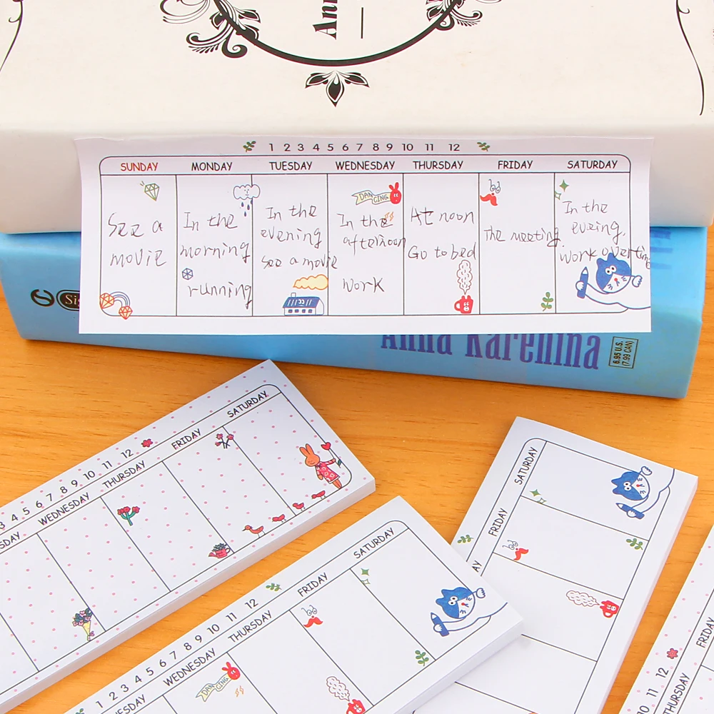 Еженедельник повестки дня материал Escolar школа Papeleria Канцтовары Cuadernos мини Planificador