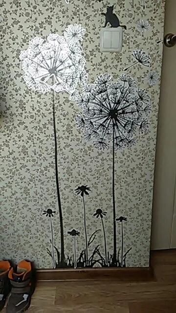 Лидер продаж новинка 70*50 см творческий принт в виде одуванчиков Wall Art наклейки
