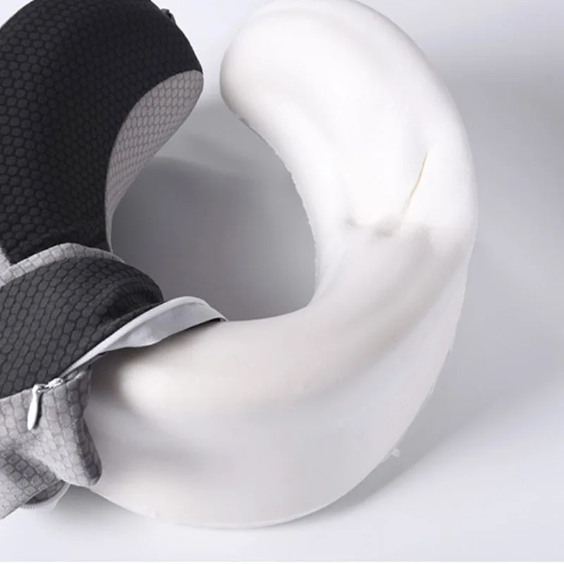Портативная Регулируемая u-образная подушка медленный отскок Memory Foam офисная дорожная Автомобильная подушка для сна#2