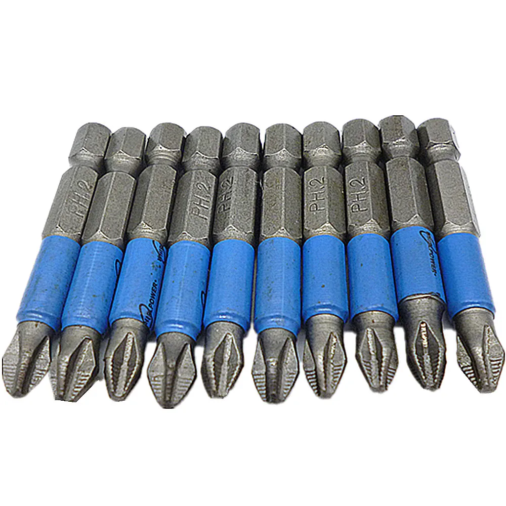 10 шт. ударная электрическая отвертка с магнитным наконечником PH2 50 мм|insert mug|insert