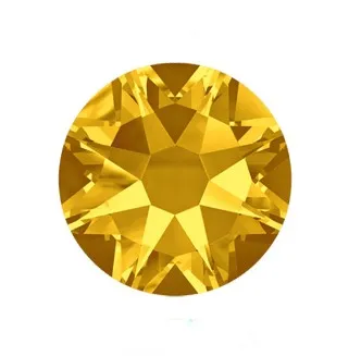 topaz Высокое качество, 8 больших+ 8 маленьких 16 граней, стразы горячей фиксации! Железный кристалл с супер сильным клеем и блестящий светильник - Цвет: topaz