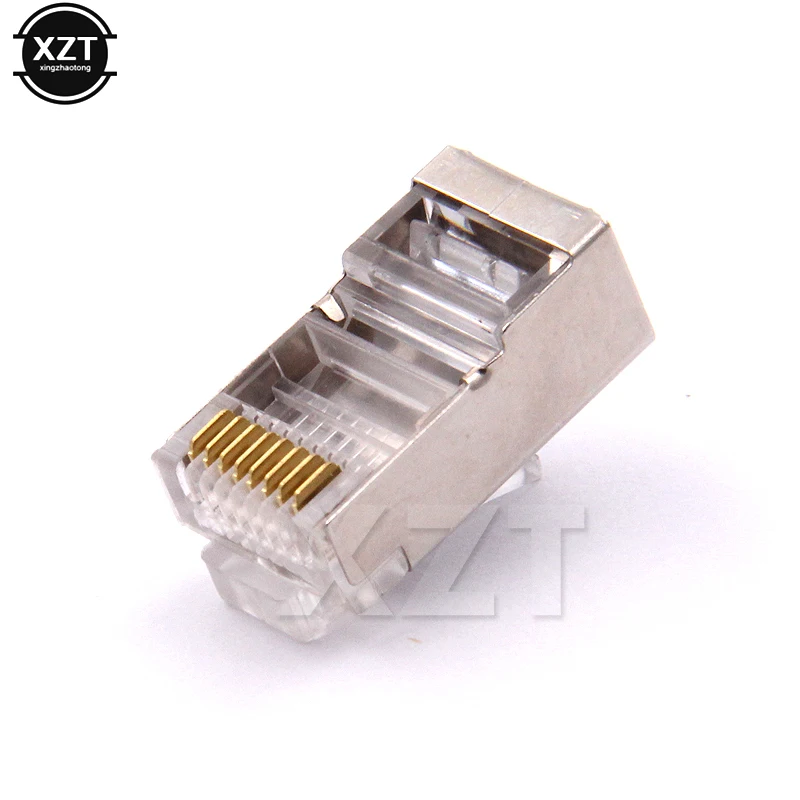 Соединители rj45 позолоченные клеммы экран cat6 50 шт.|terminator 5|terminal connectorterminals network |