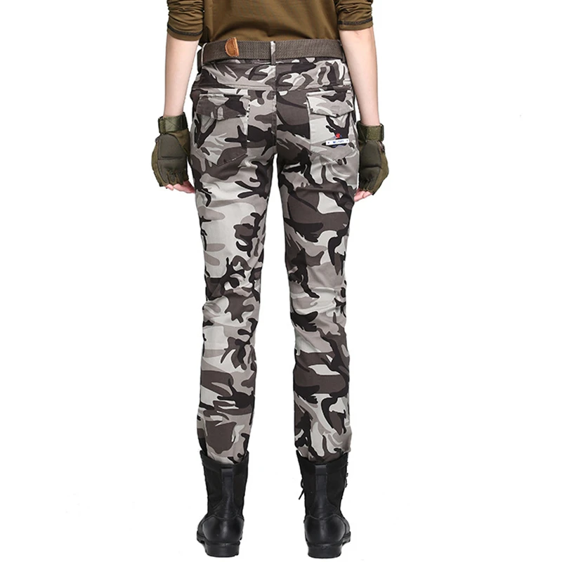 Брюки карго большого размера женская одежда в стиле милитари облегающие брюки