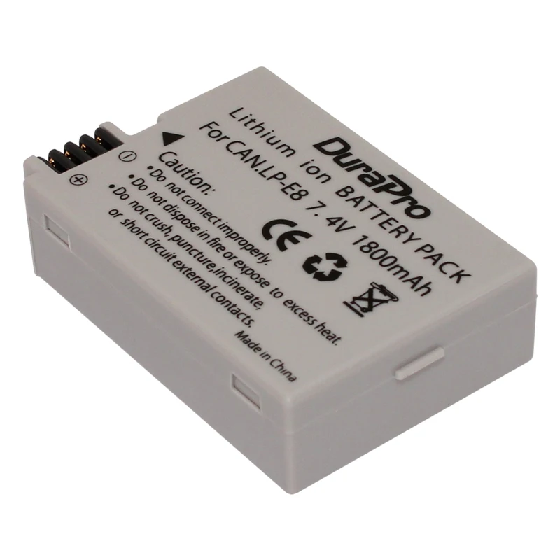 DuraPro 1 шт. LP-E8 LP E8 LPE8 Камера Батарея+ ЖК-дисплей USB Зарядное устройство для Canon LP-E8 EOS 550D 600D 650D 700D Rebel T2i T3i T4i T5i