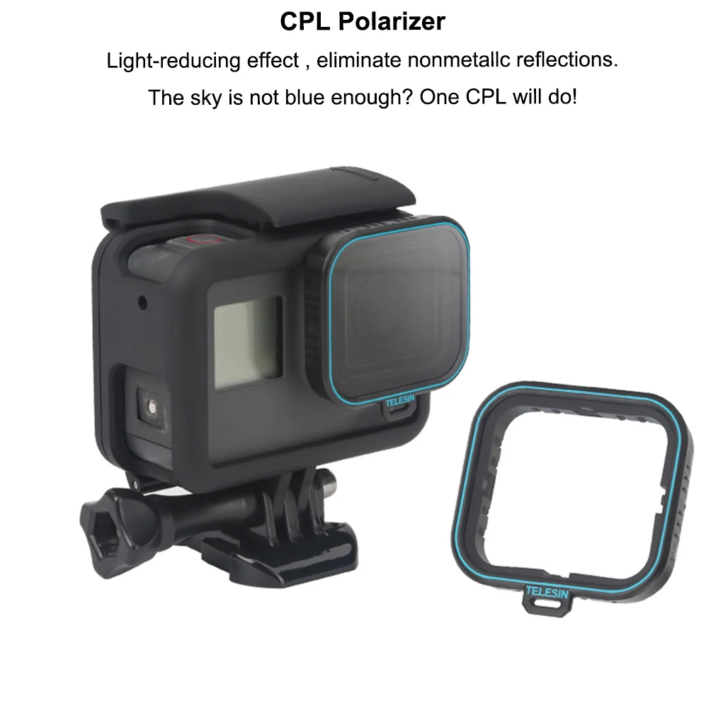 Фильтр для объектива TELESIN дайвинга поляризованные фильтры CPL ND 4/8/16 GOPRO HERO 5 6 7 hero
