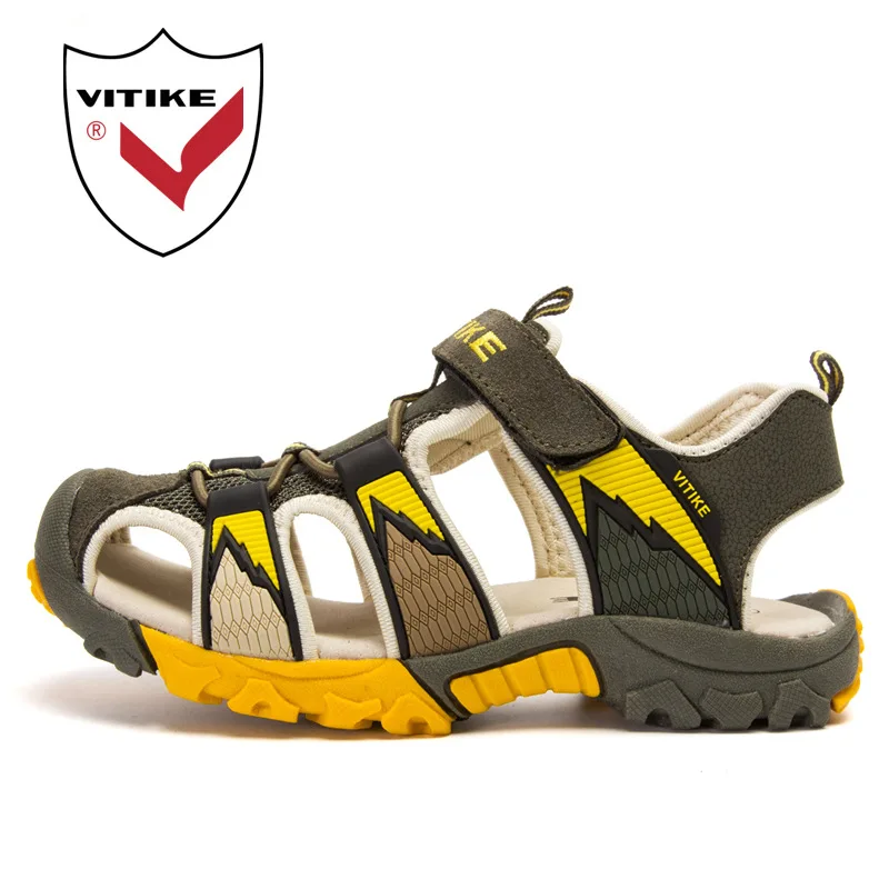 2016 новые летние детские сандалии оптовая продажа кожи дышащий мальчик Baotou