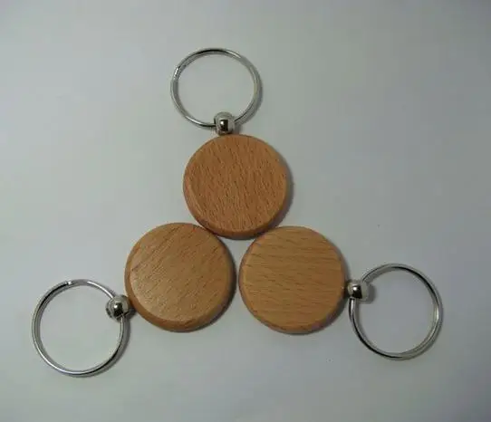 Оптовая продажа 200 шт. резьба пустая деревянная цепочка для ключей сделай сам