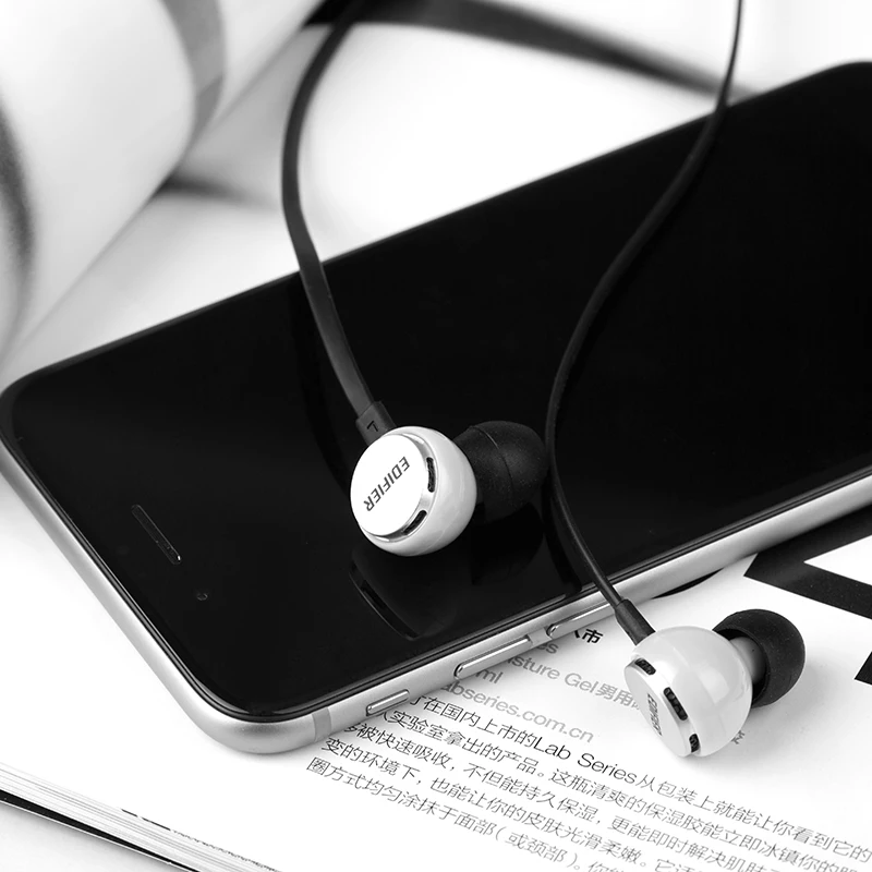EDIFIER P293 наушники вкладыши HIFI бас Шум изоляции фитнес Поддержка Inline Управление с
