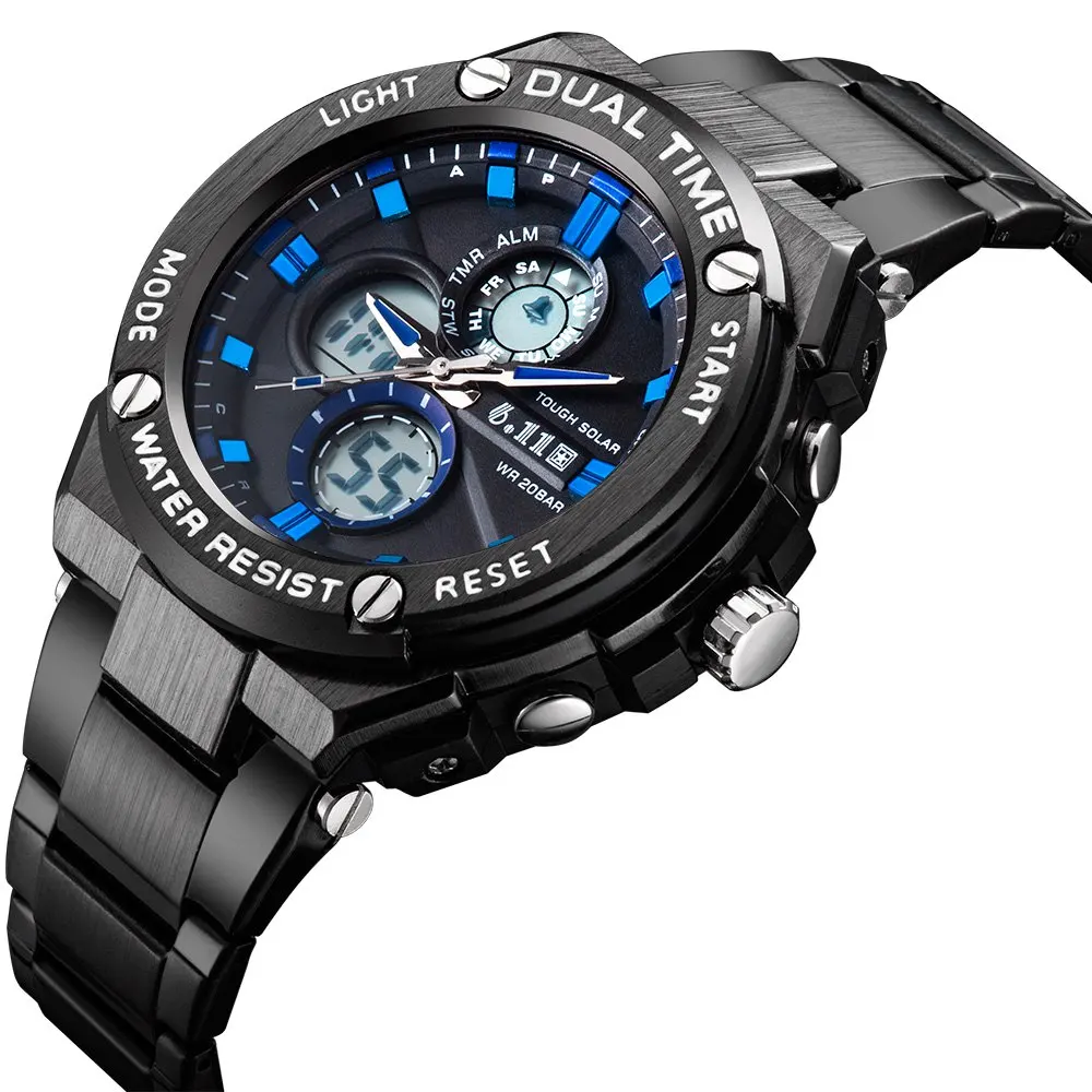 Часы мужские спортивные водонепроницаемые цифровые кварцевые армейские 2019 |