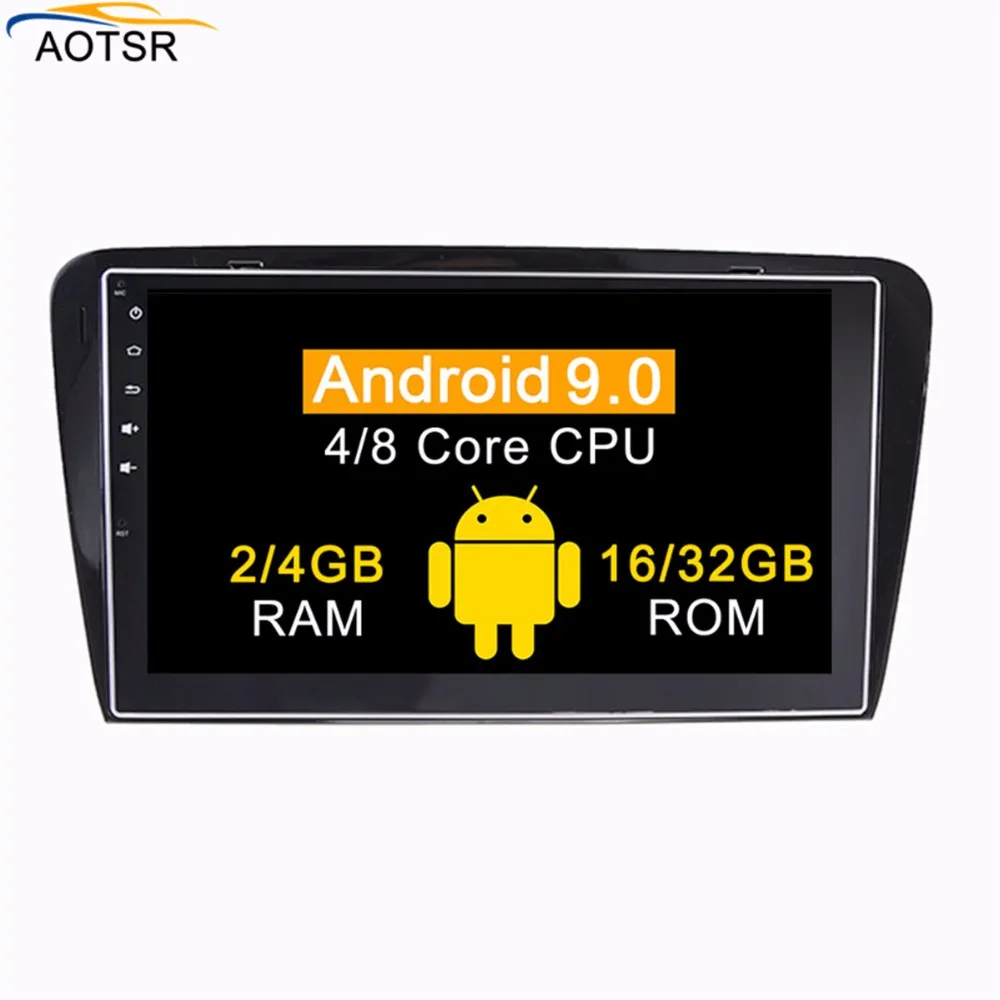 Ips Android 9,0 Автомобильный мультимедийный dvd-плеер головное устройство для Volkswagen/VW Skoda Octavia A7 2013+ gps навигация радио авто стерео
