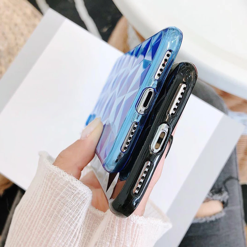 Силиконовые 3D Алмазный чехол для huawei P Smart 2019 Коврики 20 10 Lite P20 P30 Nova 4 3 3i на Honor 8X 8C Pro