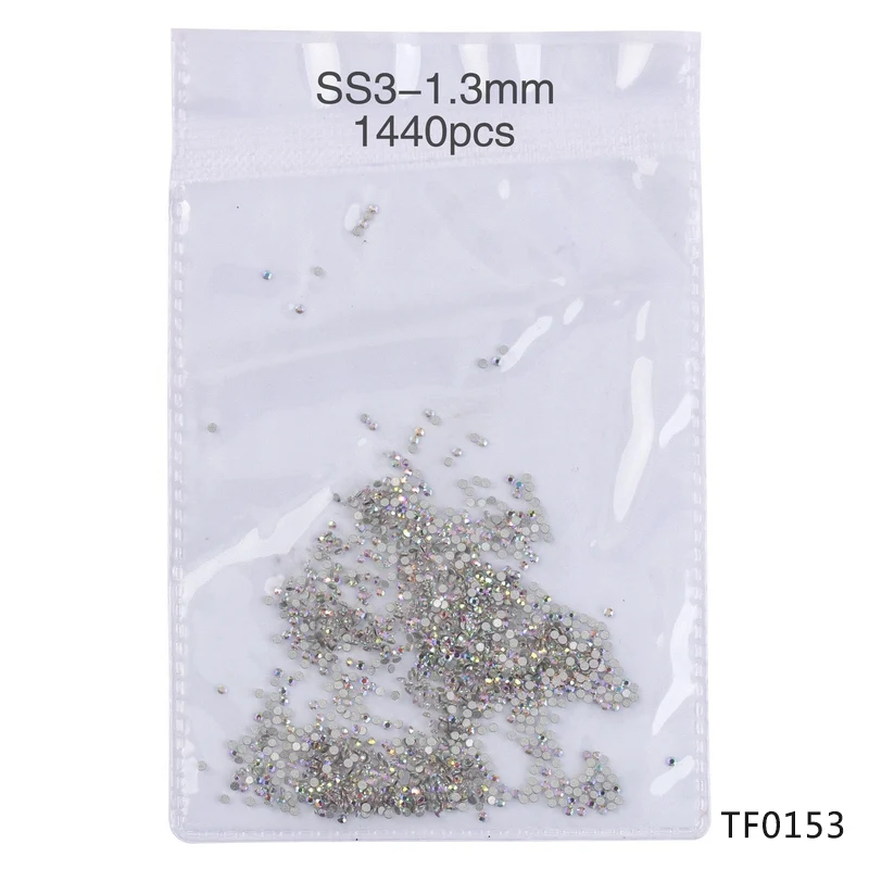 TF0153 SS3 Elessical 1440 шт./пакет 3d Стразы для дизайна ногтей стразы Хрустальный декор для аксессуары для ногтей дизайн Стекло декоративный камень для ногтей AB clear - Цвет: TF0153 SS3