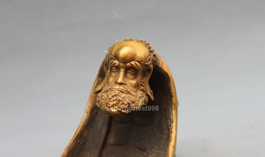 Китайская Бронзовая медная буддистская курильница Bodhidharma Dharma Будда|Статуи и