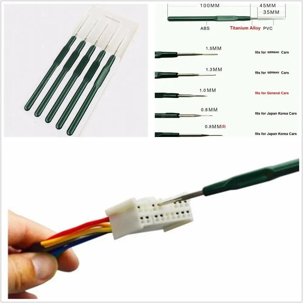 AT5Pcs обжимной Pin терминал снятие демонтаж набор инструментов для RAV4 BMW F01 audi Passat VW