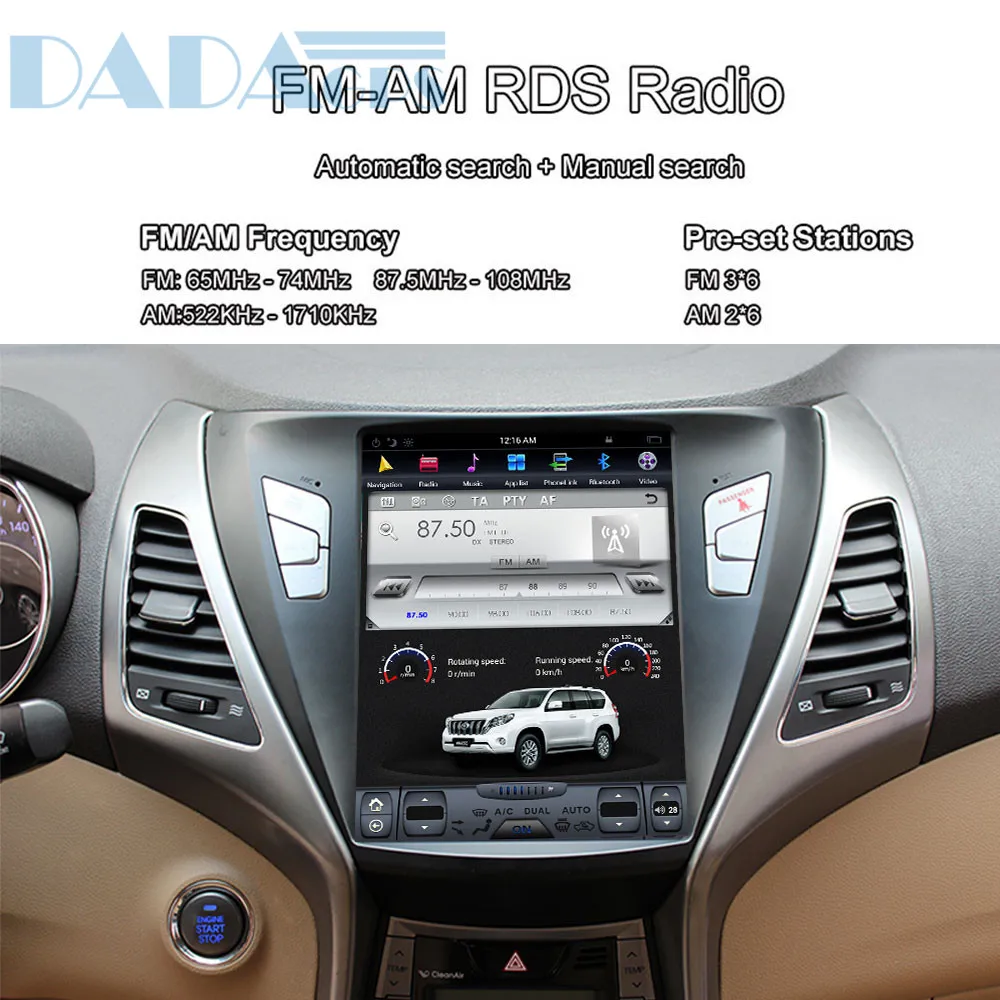10," Tesla стиль Android 7,1 Автомобильный мультимедийный радио плеер для HYUNDAI ELANTRA/MD 2011- gps Карта Навигация без dvd wifi