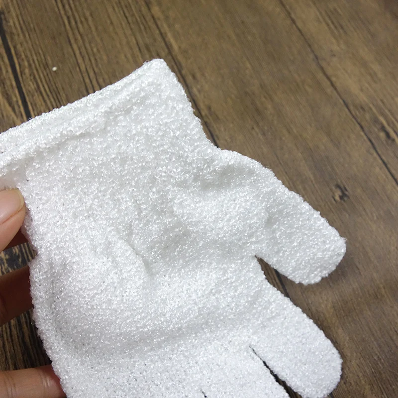 50pcs Hot Beige Nylon Body Cleaning Gants Douche Gant De Bain Exfoliante Cinq Doigts Serviette Accessoires Salle Bains | Дом и сад