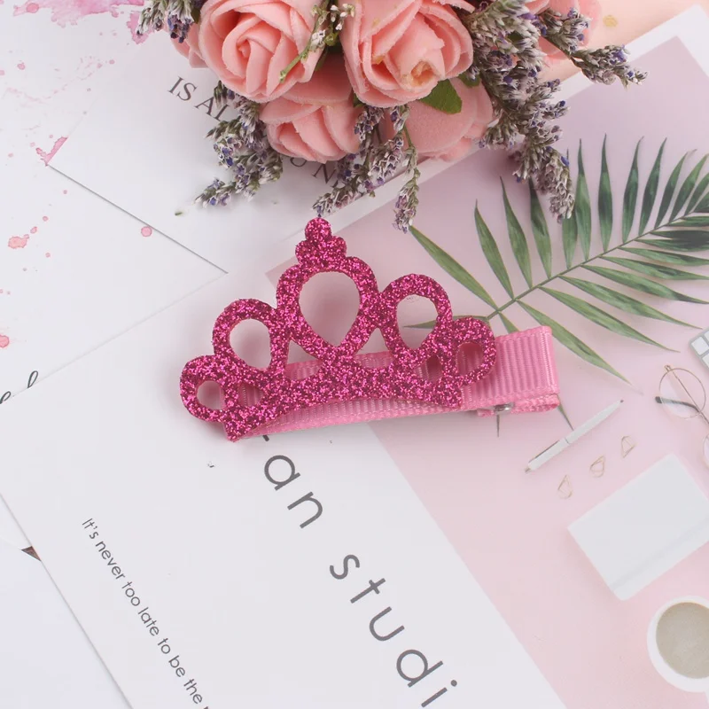 2019 new Fashion shiny crown and ribbon hairpins combination stitching girls clip Hair Accessories for kids barrettes 1pcs | Детская