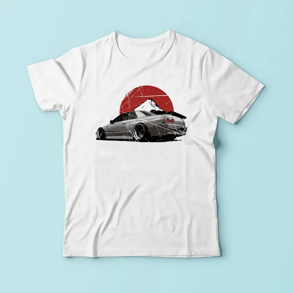Skyline gt-r Футболка мужская новая белая Повседневная футболка с коротким рукавом