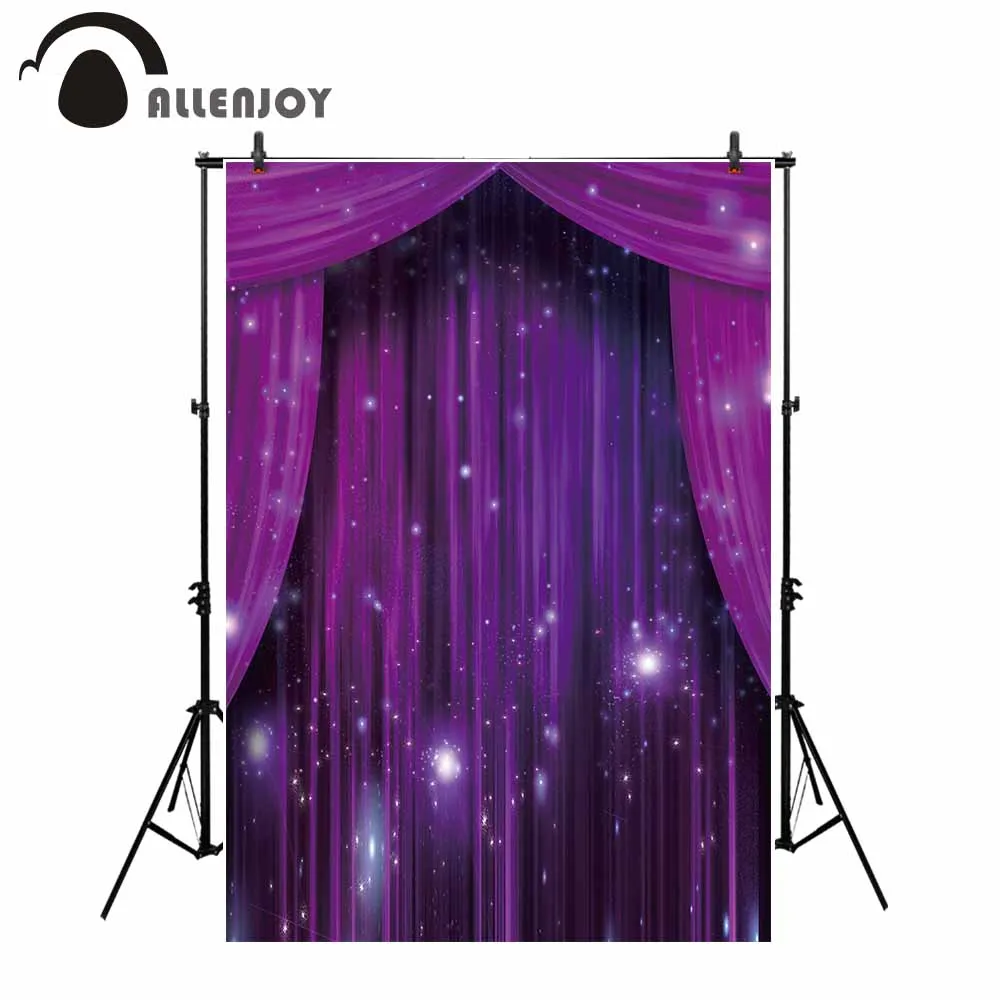 Allenjoy фон для фотостудии фиолетовые Роскошные театральные занавески Блестящий