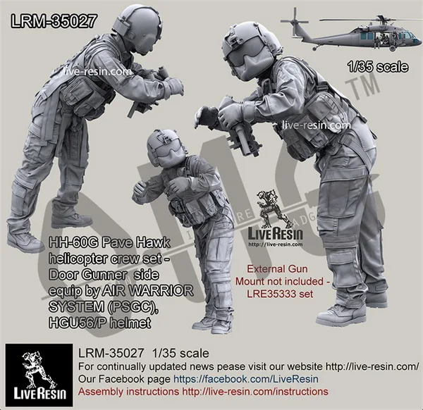 Живая Смола LRM 35027 1/35 HH 60G Pave Hawk вертолет набор команды|Наборы для сборки моделей| |