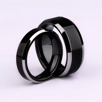 simple smooth black3colors titanium ring for men wedding rings for women