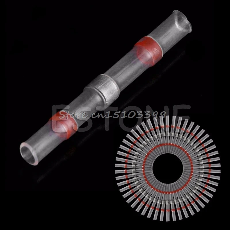50 шт. 22-18AWG припой рукав термоусадочная Стыковая проволока соединитель водонепроницаемый R G08 и Прямая поставка