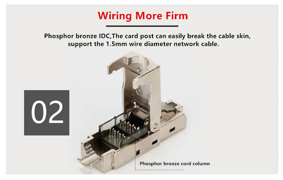 Экранированная кристаллическая головка Cat6a Ethernet RJ45 адаптер Adsl модем CAT6A разъем многоразового использования типа кристаллическая головка Ethernet разъем 10 гигабайт