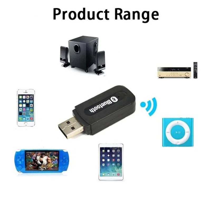 USB Bluetooth музыкальный аудиоприемник адаптер 3 5 мм беспроводной стерео для динамика