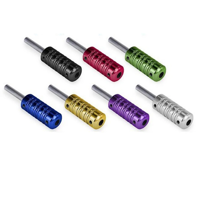 Новинка! 7 шт. набор ребристых ручек тату из алюминиевого сплава 25 мм машина 1