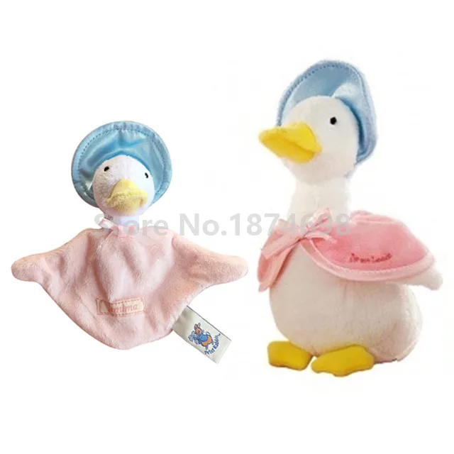 Милый кролик Питер Jemima Puddle Duck с Бланки Набор для малышей Snuggle защитное покрывало плюшевая игрушка новорожденный Reassure полотенце для детей