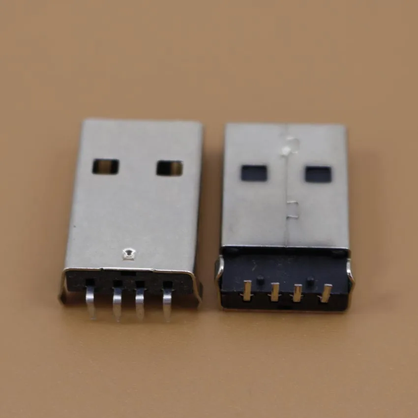 

YuXi 1pcs/lot New USB 2.0 JACK Connector male plug port 4pin, 90-degree