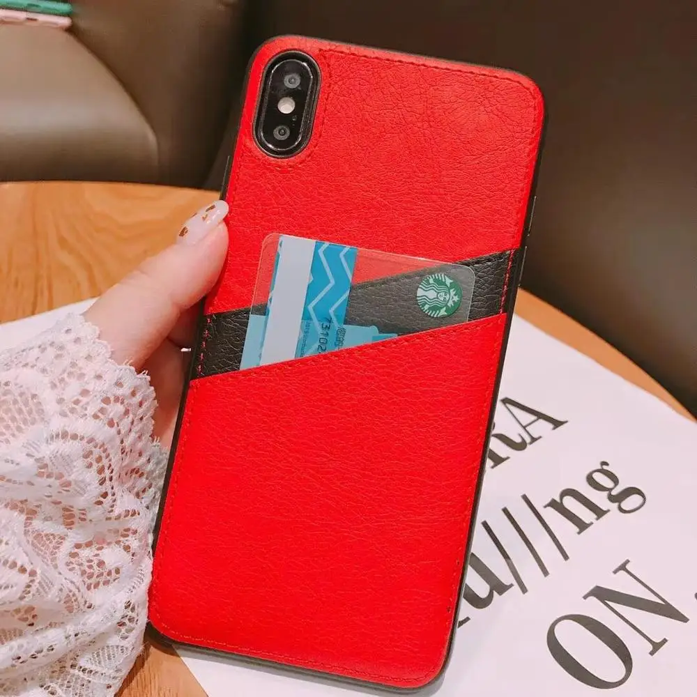 fashion Cover Case for iphone XR XS Max 3D PU Leatherwear Business Card slot phone cases X 8 7 plus 6 6S Plus |