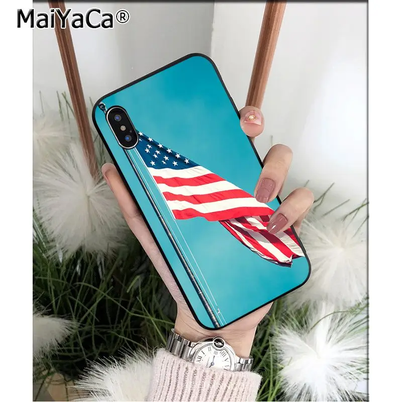 MaiYaCa американский флаг, США ТПУ Мягкие аксессуары для телефона чехол для Apple iPhone 8 7 6 6S Plus X XS MAX 5 5S SE XR мобильный чехол - Цвет: A13