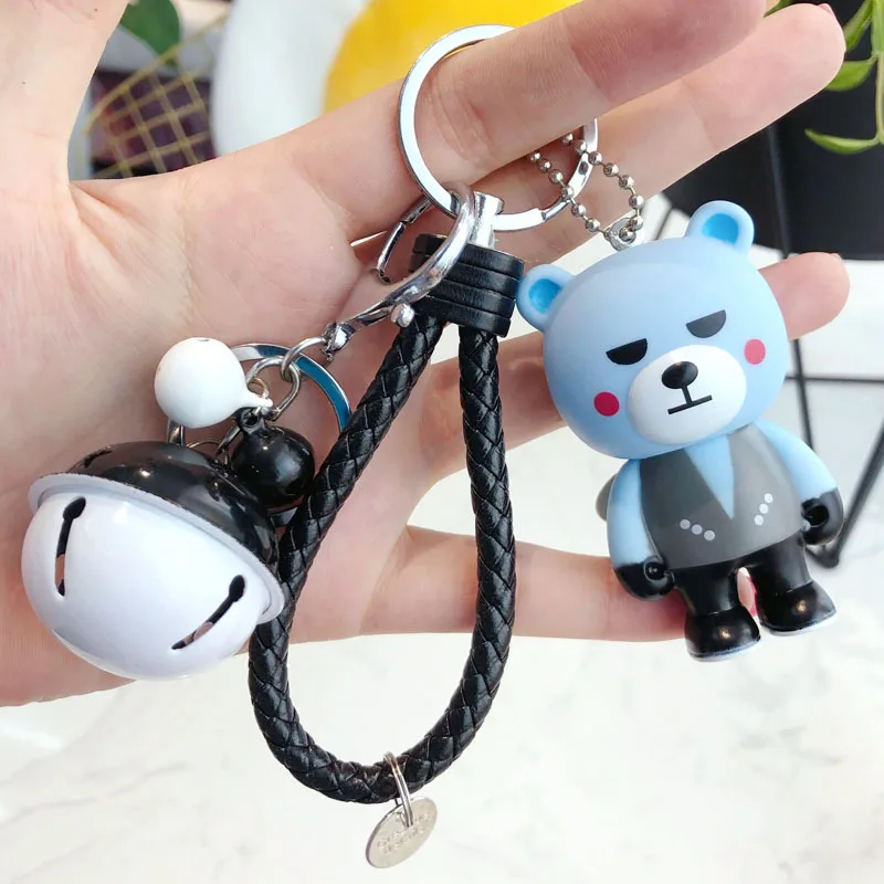 Bomgom мультфильм Popobe хмурый Медведь Момо виниловый пластмассовый брелок для ключей сумка украшения кулон Детские игрушки кукольный брелок - Цвет: 14