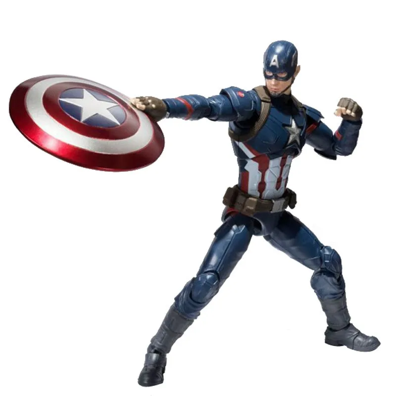 Фигурки героев Marvel 15 см Капитан Америка 3 гражданская война Мстители игрушки ПВХ