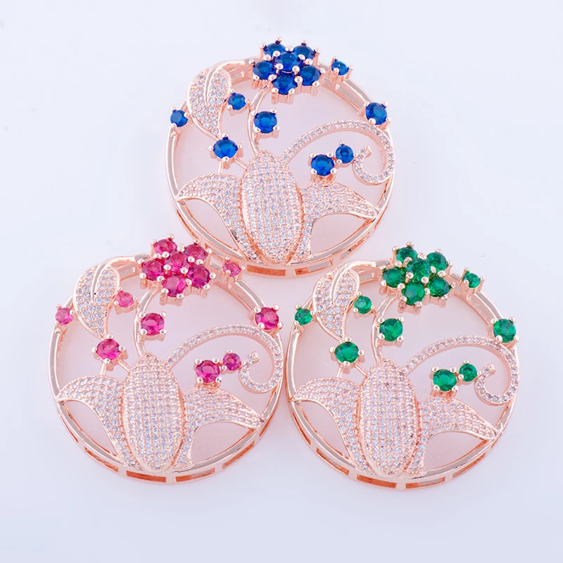 Аксессуары для ювелирных изделий круглые большие цветные с кристаллами