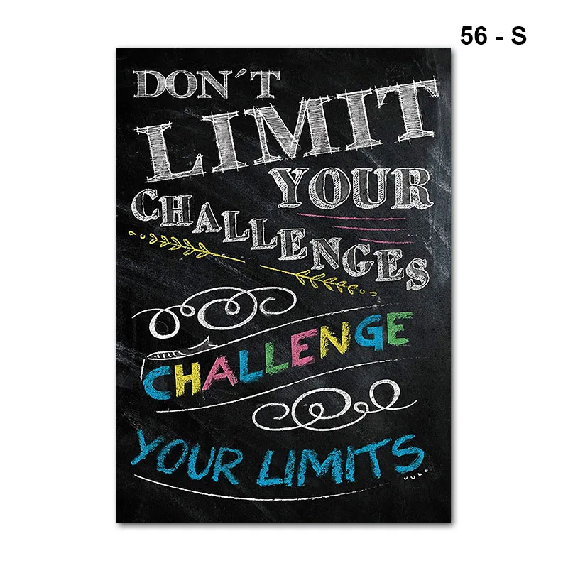 56 Newly Motivational Classroom Wall Posters Inspirational Quotes for Students Teacher Classroom Decorations TE889 - Цвет: 56