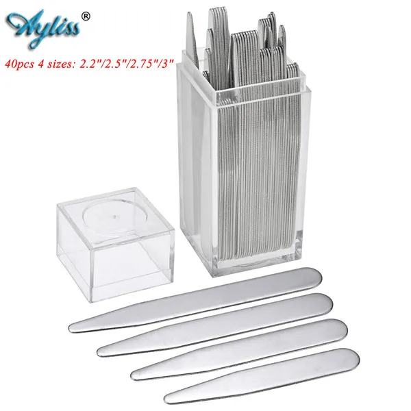 Collar Stays Set 1 Ayliss 2,"-3" высокое качество металлический воротник остается рубашка костяные ребра вставки подходят для мужских рубашек подарки на день отца - Окраска металла: Collar Stays Set 1